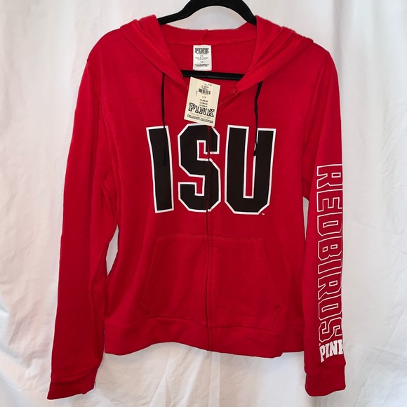 PINK Victoria's Secret Tops - PINK ISU Redbirds Zip Hoodie - NWT
